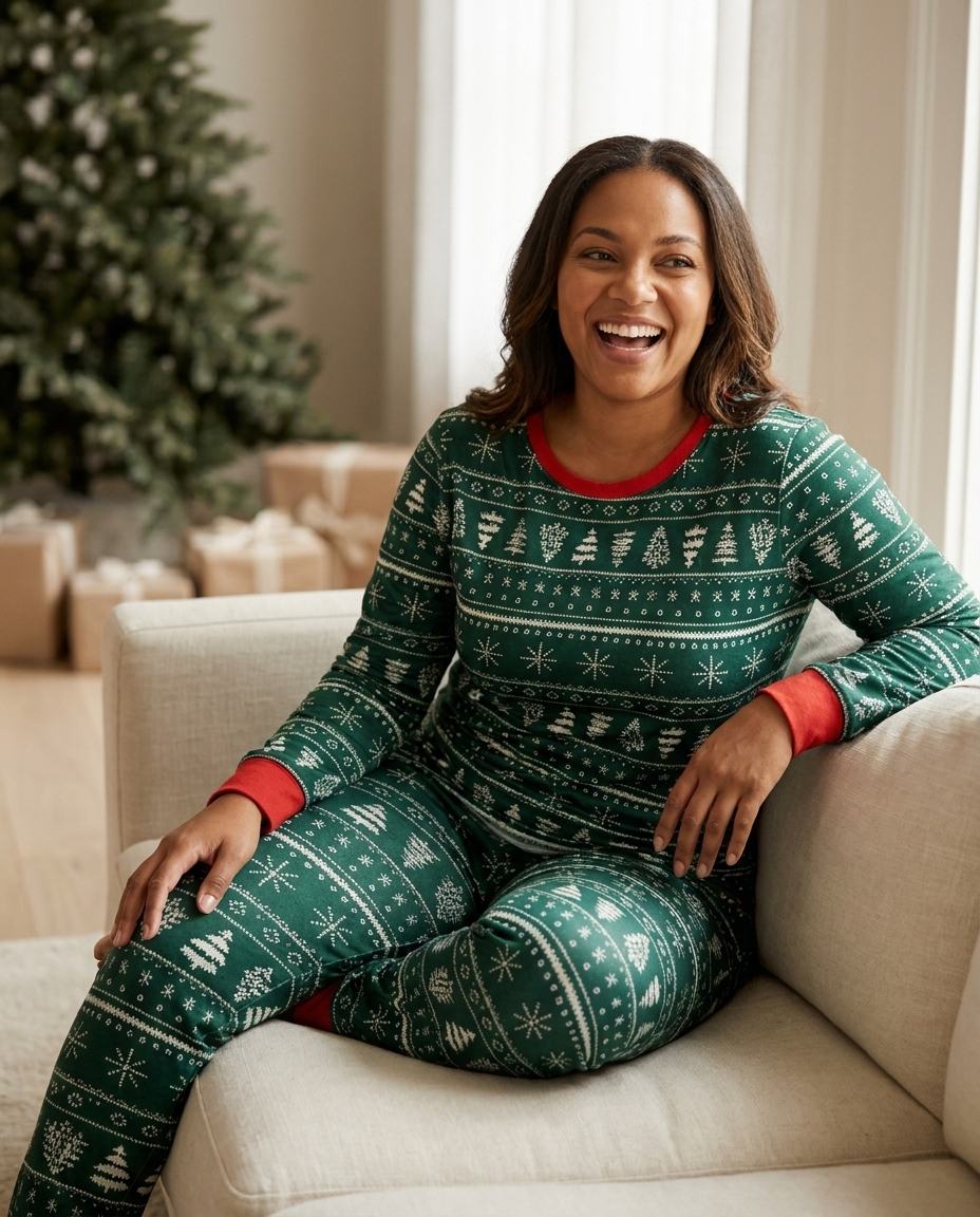 Deep Pine Fair Isle Set